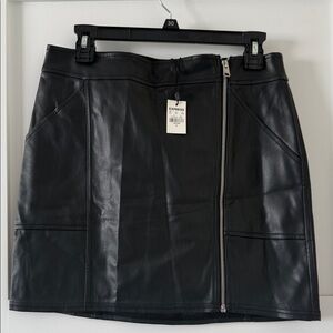Express Black Faux Leather Mini Skirt